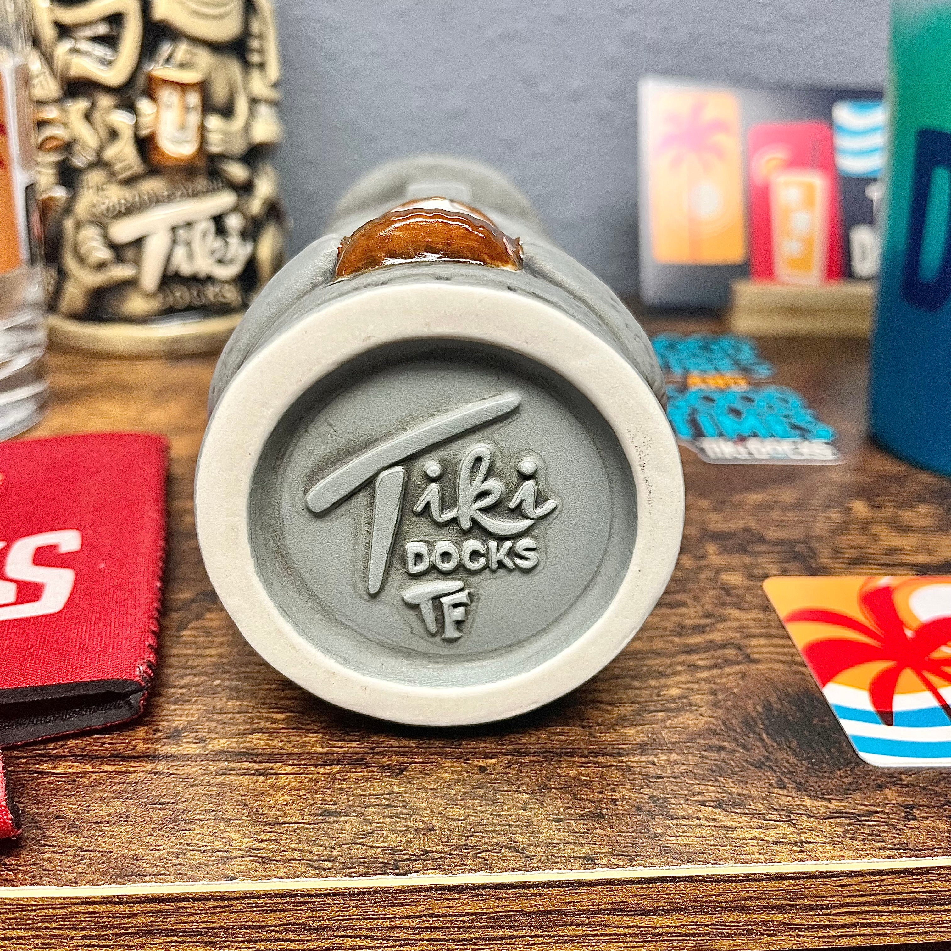 Tipsy Tiki & Tiki Bob Mug w/Swizzle Stick