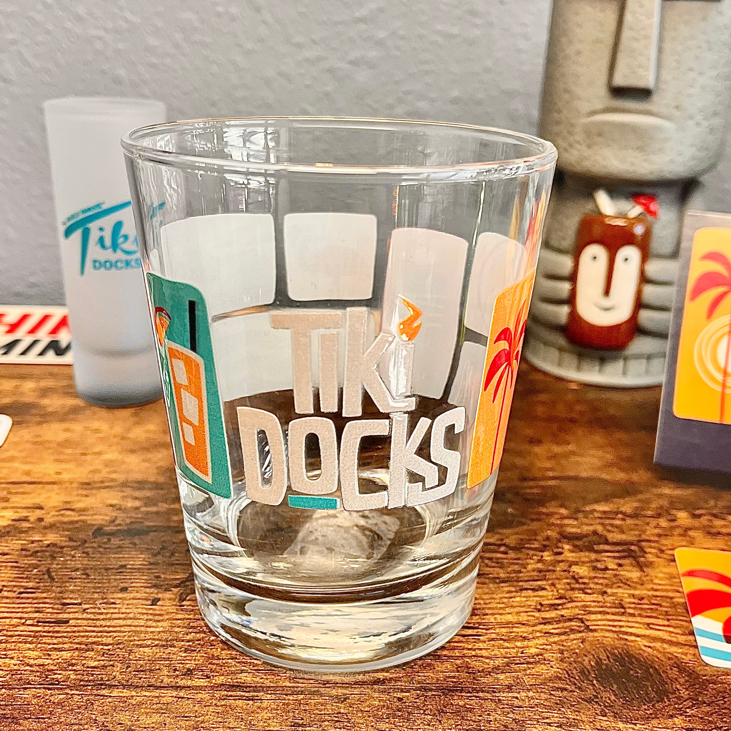 Tiki Docks Collage Mai Tai Glass