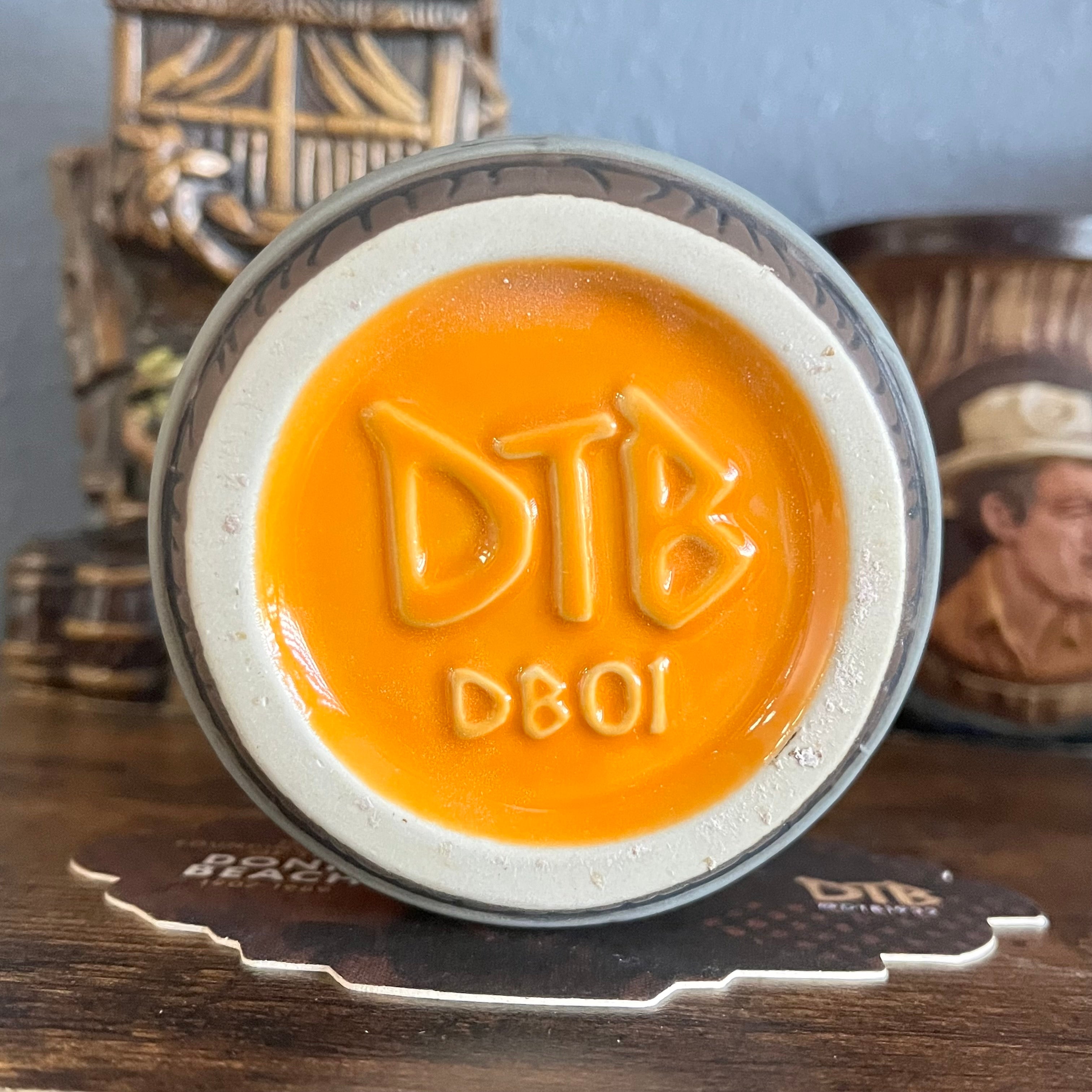 Rum Barrel Tiki Mug w/Swizzle Stick