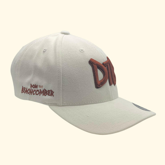 DTB Embroidered Badge Snapback Cap In White