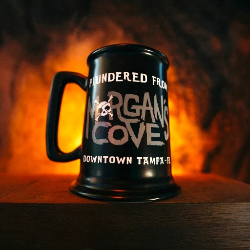 Morgan's Cove House Tankard Tiki Mug w/2 Skull Swizzles