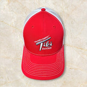 Tiki Docks Red & White Mesh Snapback Cap