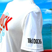 Tiki Docks - Shuck It, Unisex Tee Shirt in White