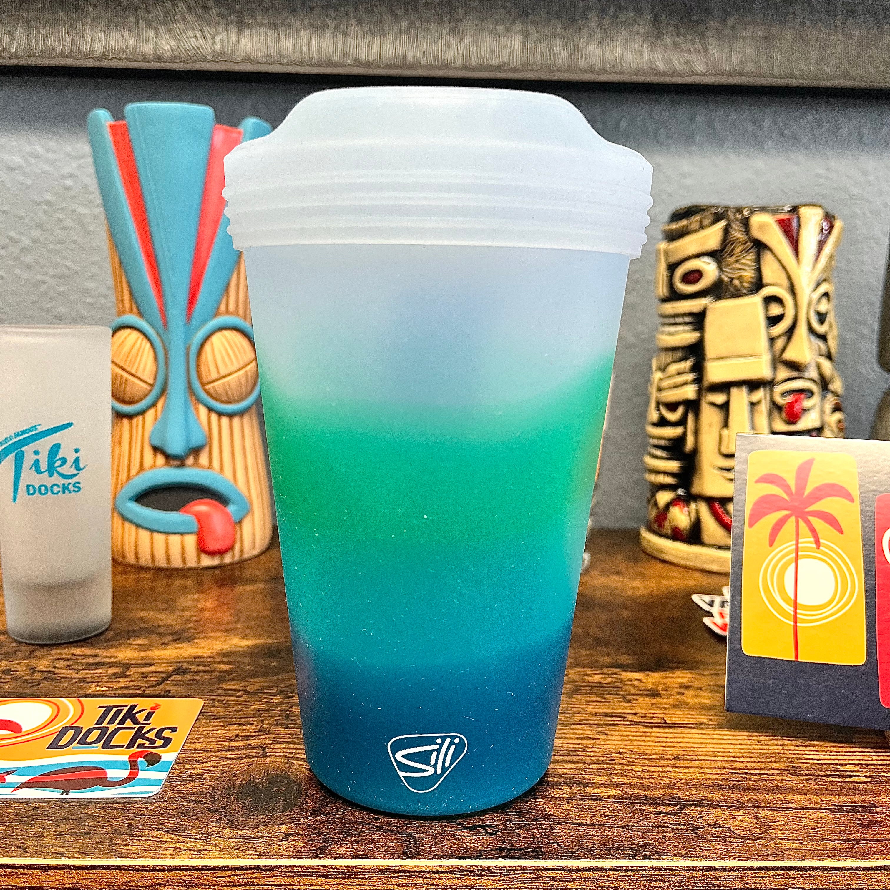Silipint Silicone 16 oz Mountain Air Pint Glass w/Lid