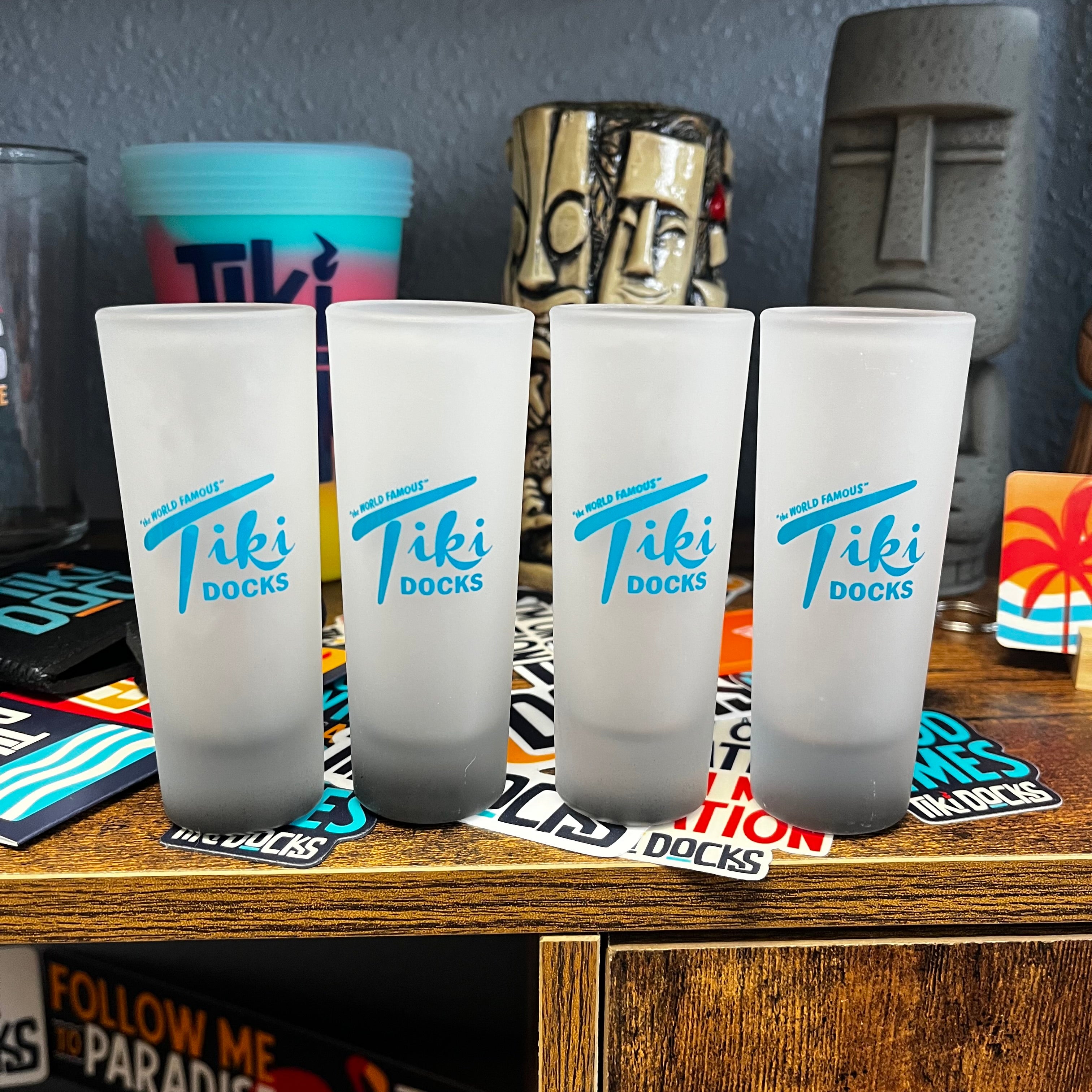 Tiki Docks Shot Glass Blue - MultiPacks