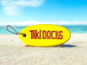 Tiki Docks Floating Keychain - Yellow