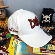 DTB Embroidered Badge Snapback Cap In White