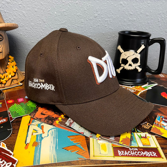 DTB Embroidered Badge Flex Fit Cap In Brown