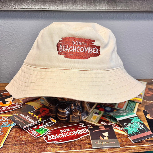 Don the Beachcomber Logo Bucket Hat In Beige