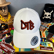 DTB Embroidered Badge Snapback Cap In White