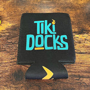 Tiki Docks Mosaic Can Beer Koozie in Black