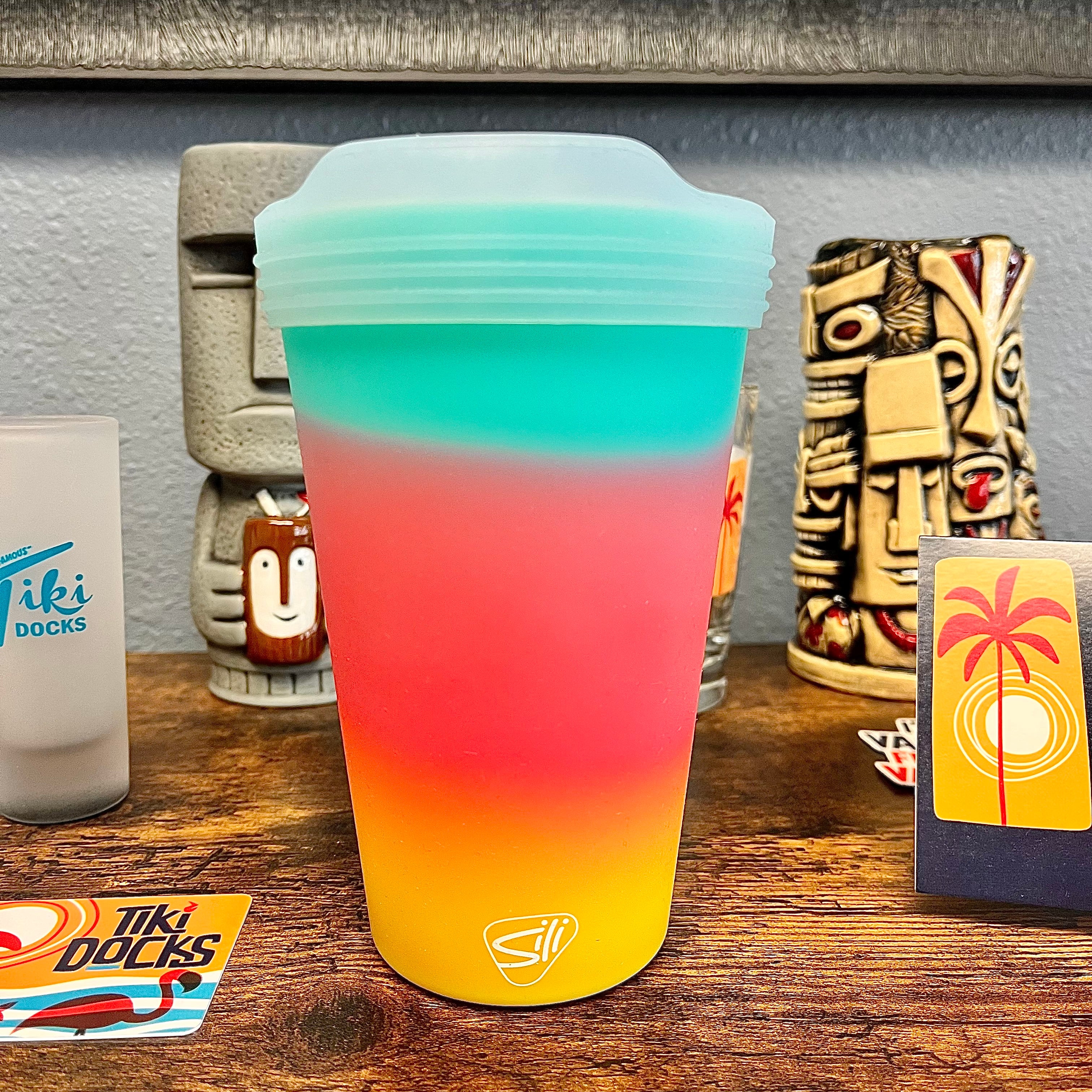 Silipint Silicone 16 oz Aurora Pint Glass w/Lid