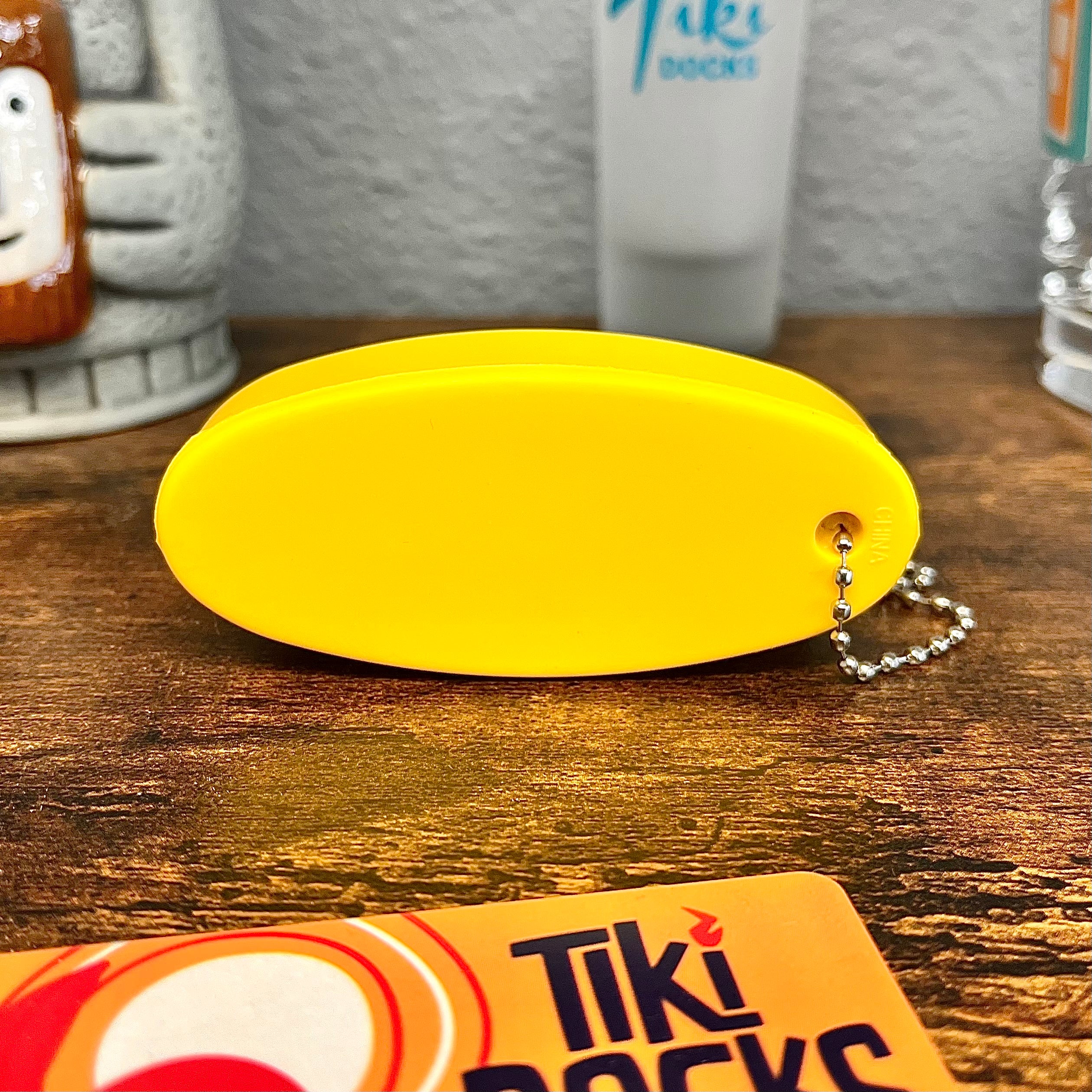 Tiki Docks Floating Keychain - Yellow