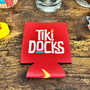 Tiki Docks Forget Worries Here Koozie Red