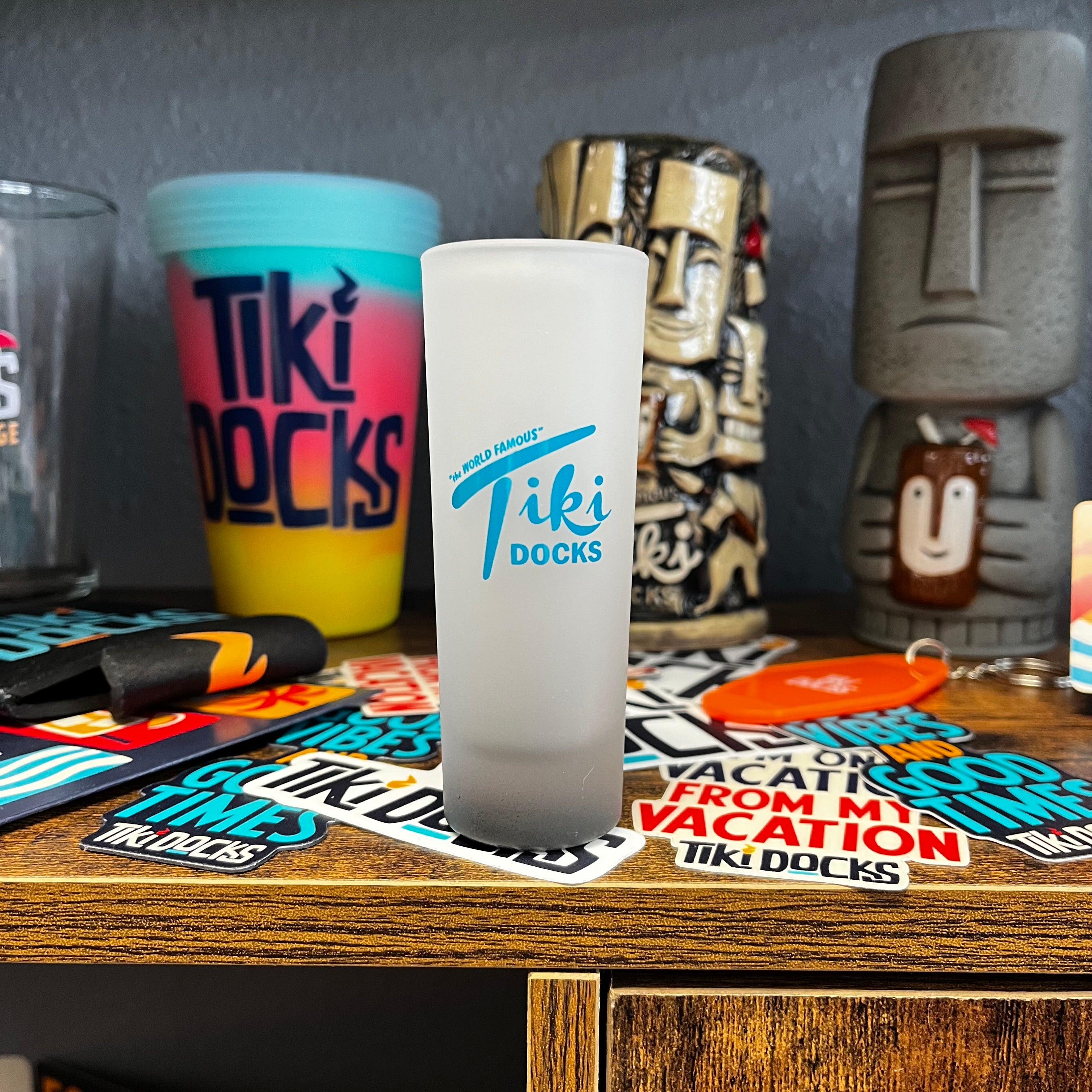 Tiki Docks Shot Glass Blue - MultiPacks