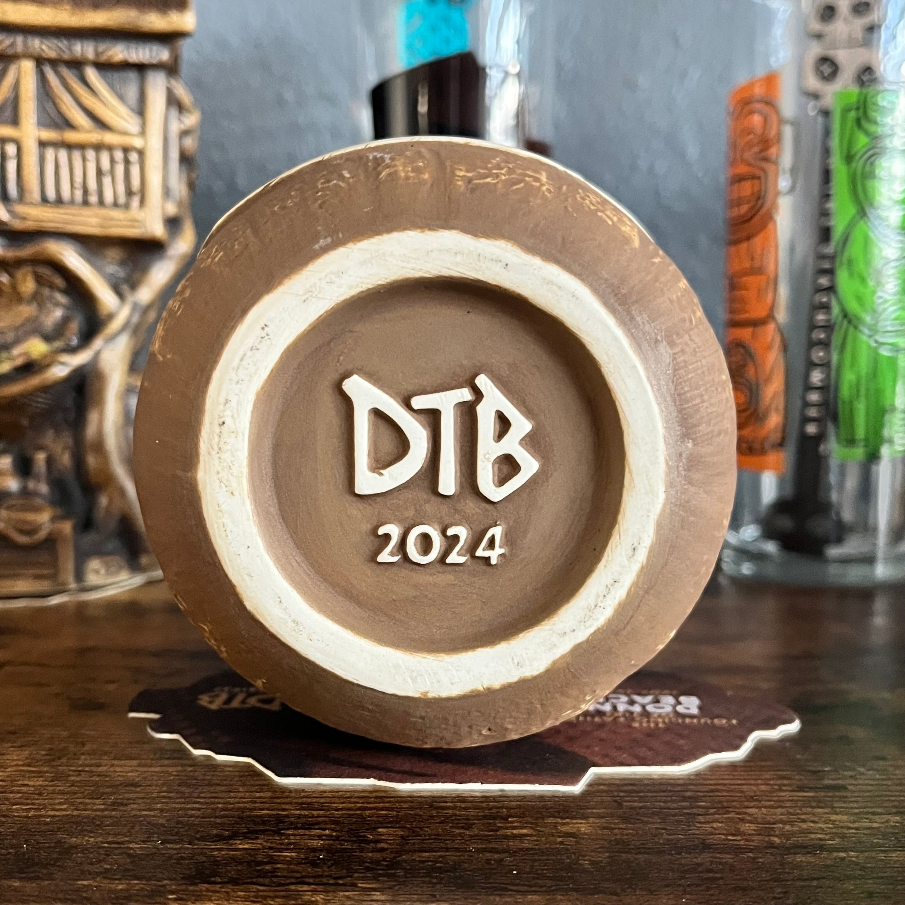 Classic Coconut Tiki Mug w/Swizzle Stick