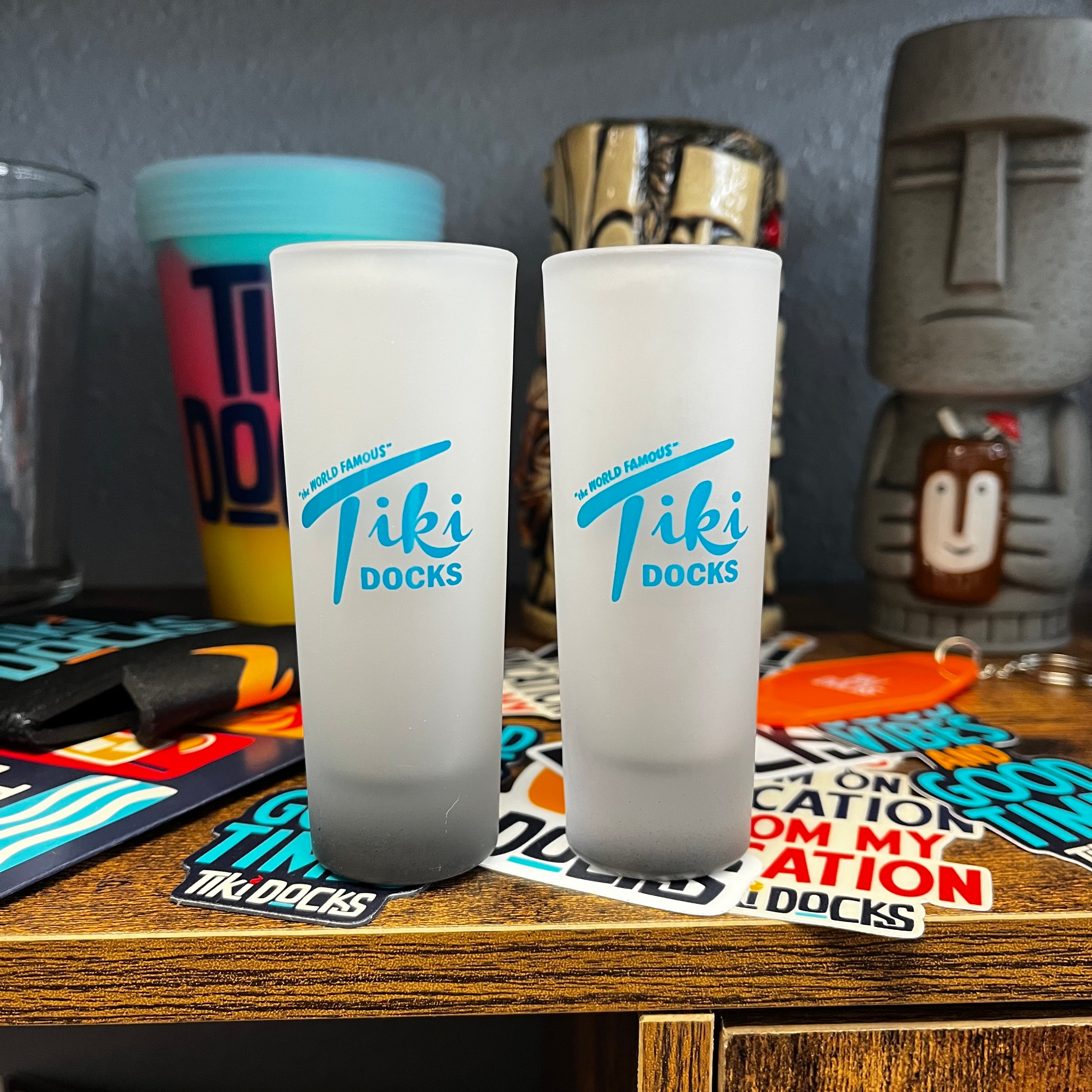 Tiki Docks Shot Glass Blue - MultiPacks