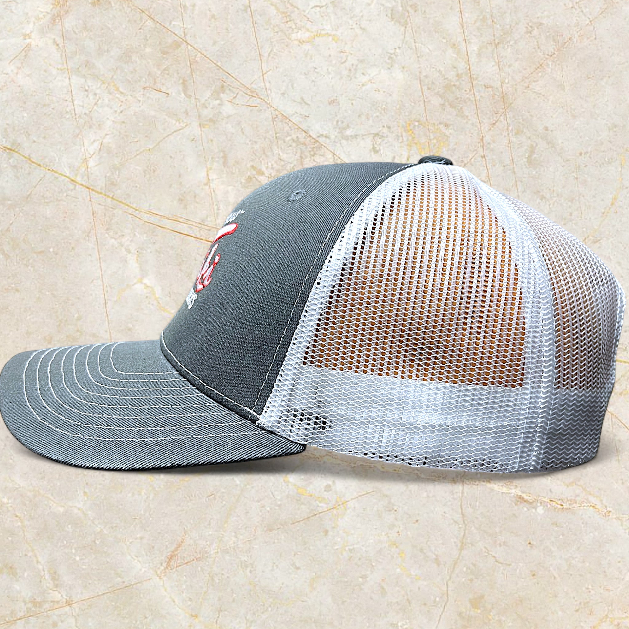 Tiki Docks Black & White Mesh Snapback Cap