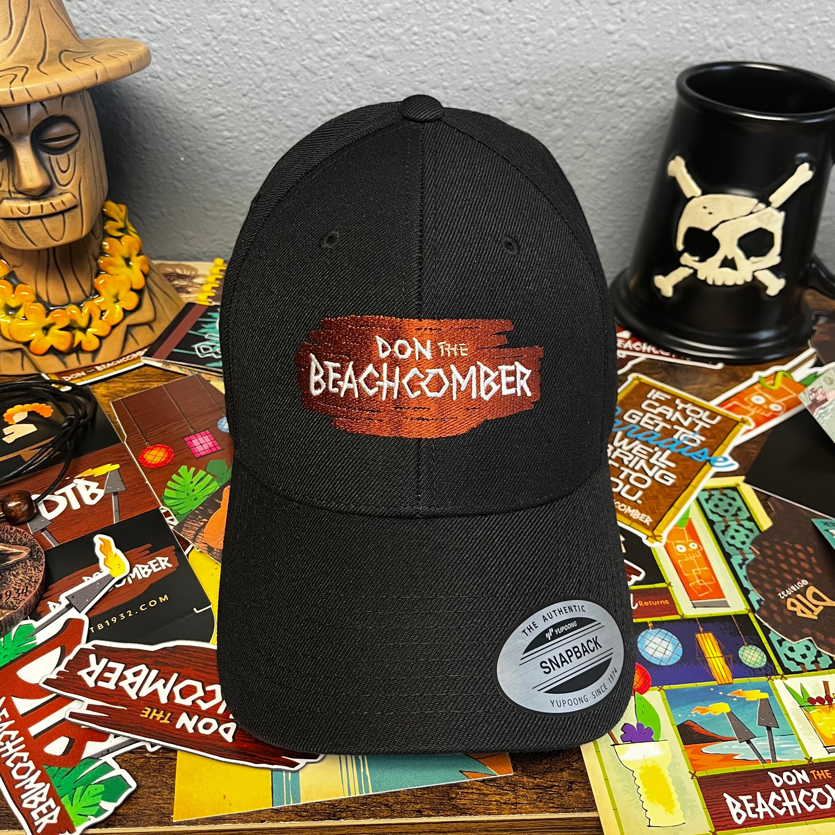 Don the Beachcomber Logo Snapback Cap In Black