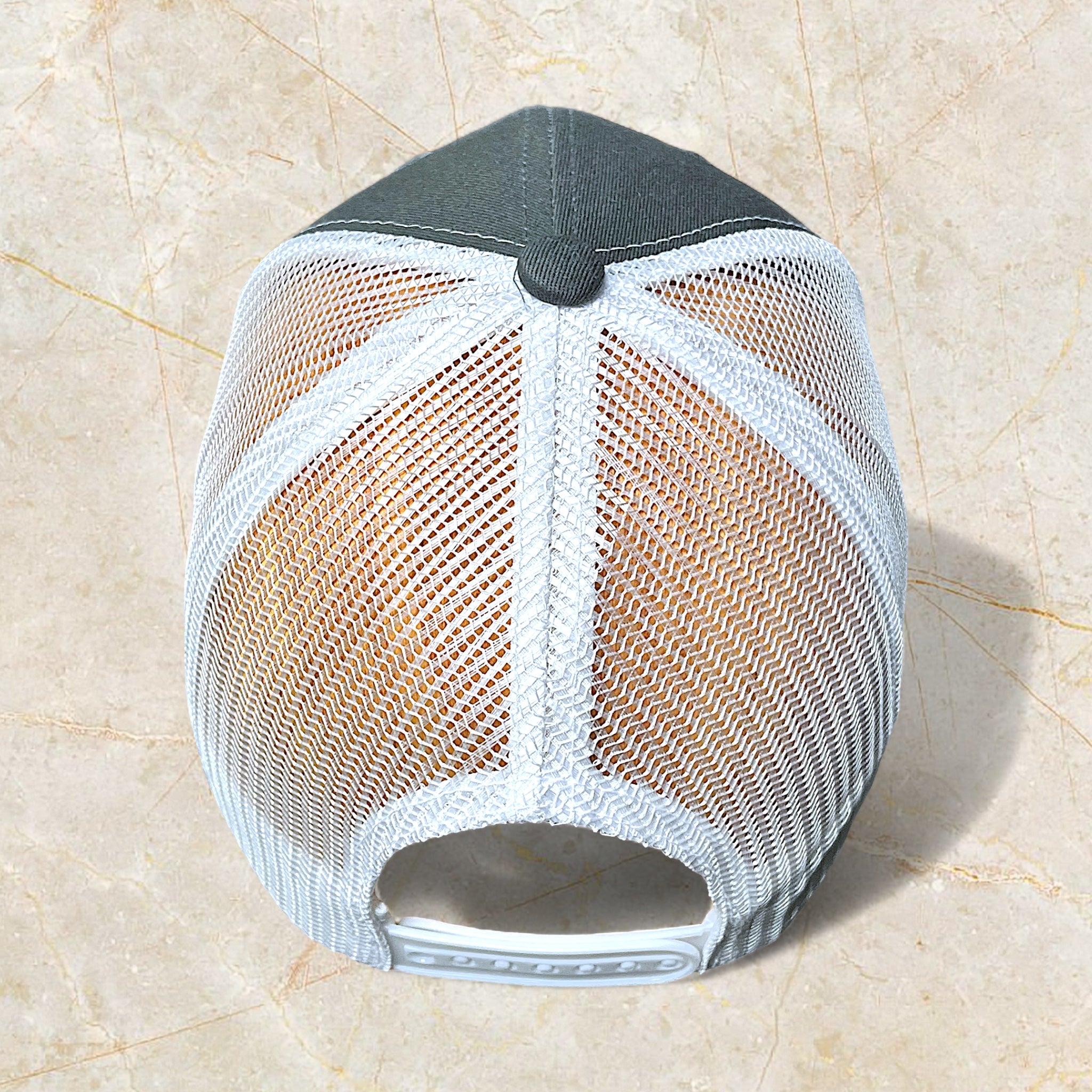 Tiki Docks Black & White Mesh Snapback Cap