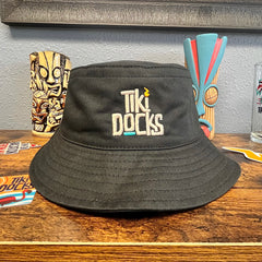 Tiki Docks Logo Bucket Hat In Black