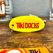 Tiki Docks Floating Keychain - Yellow