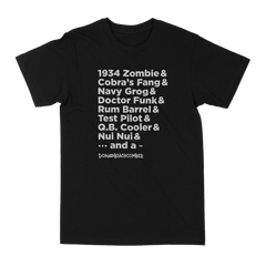 Donn's Long List of Original Creations Black Tee