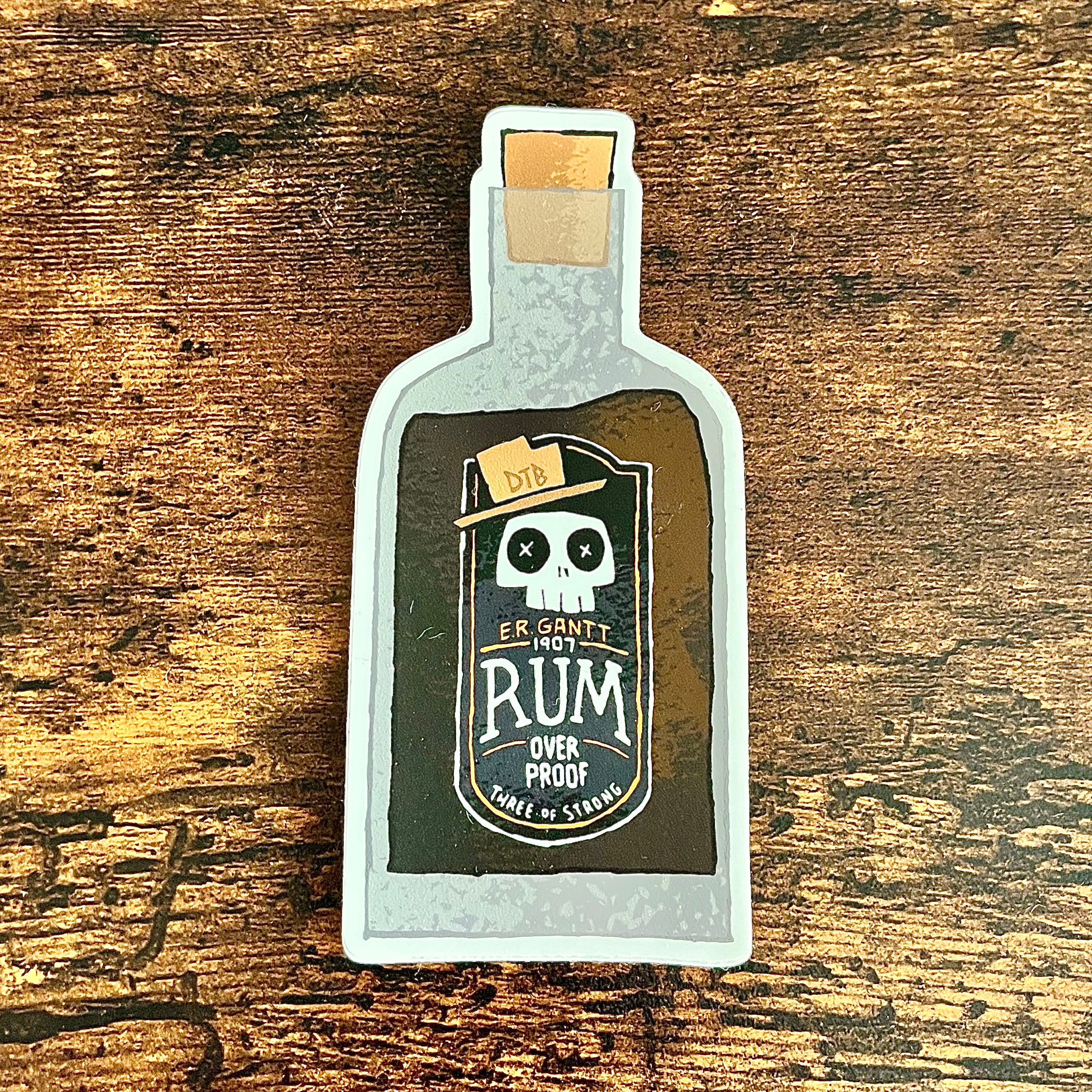 DTB Gantt Rum Bottle Vinyl Sticker