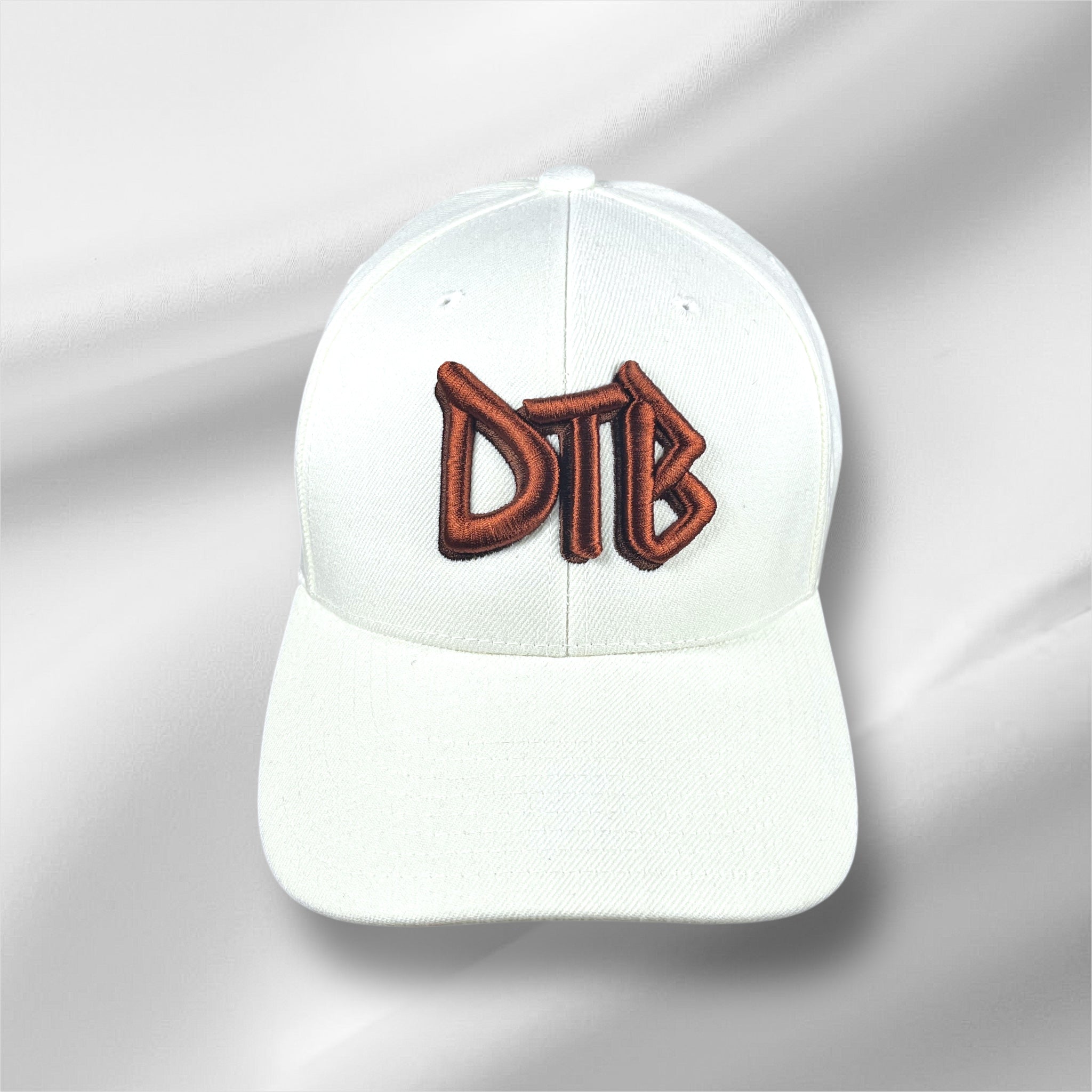 DTB Embroidered Badge Snapback Cap In White