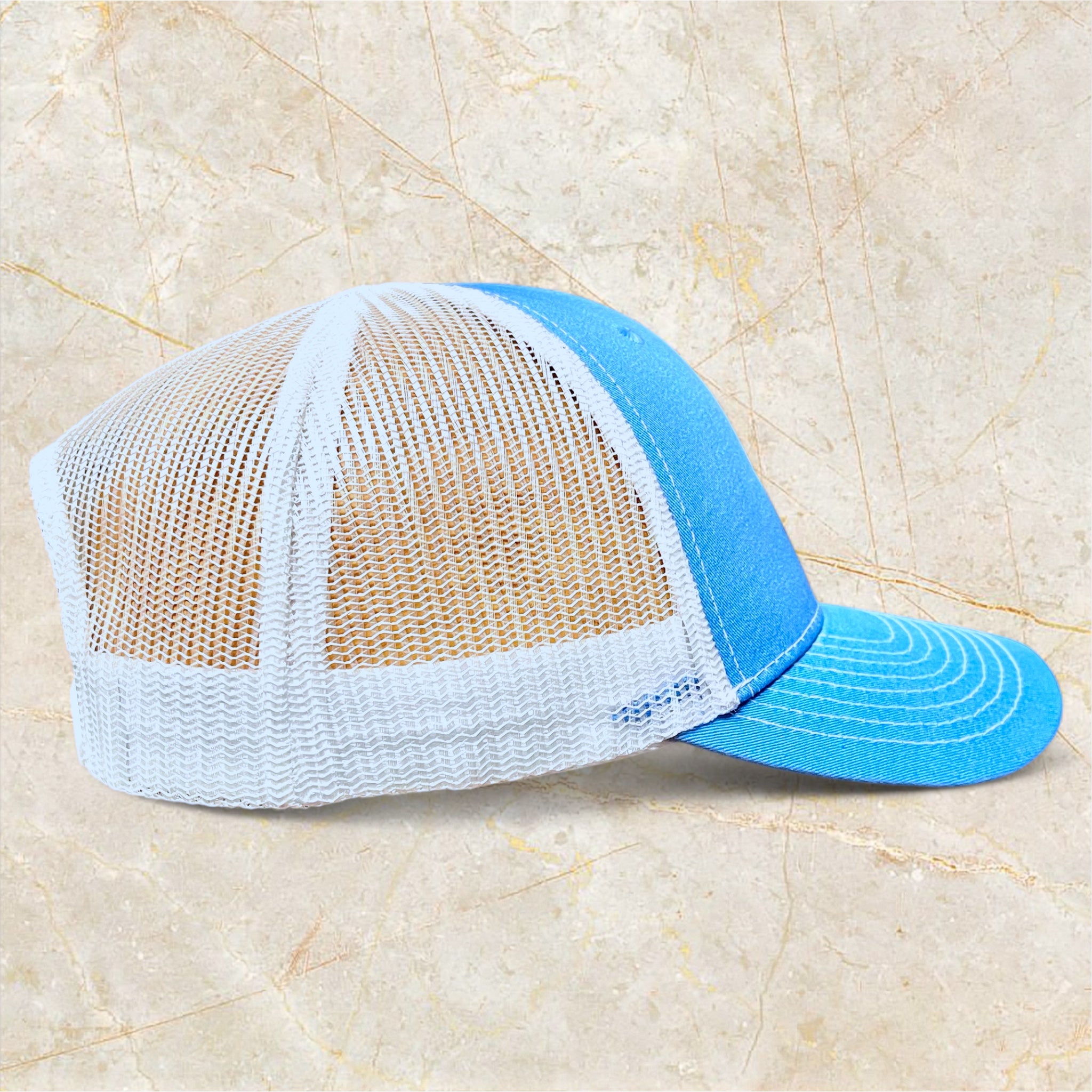 Tiki Docks Blue & White Mesh Snapback Cap