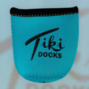 Liam Tiki Docks Cannibal Drink Can Koozie in Teal