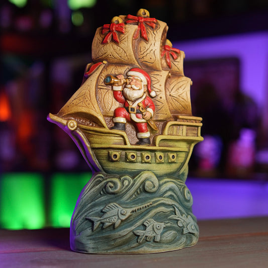 Morgan's Cove Holly Jolly Roger Tiki Mug