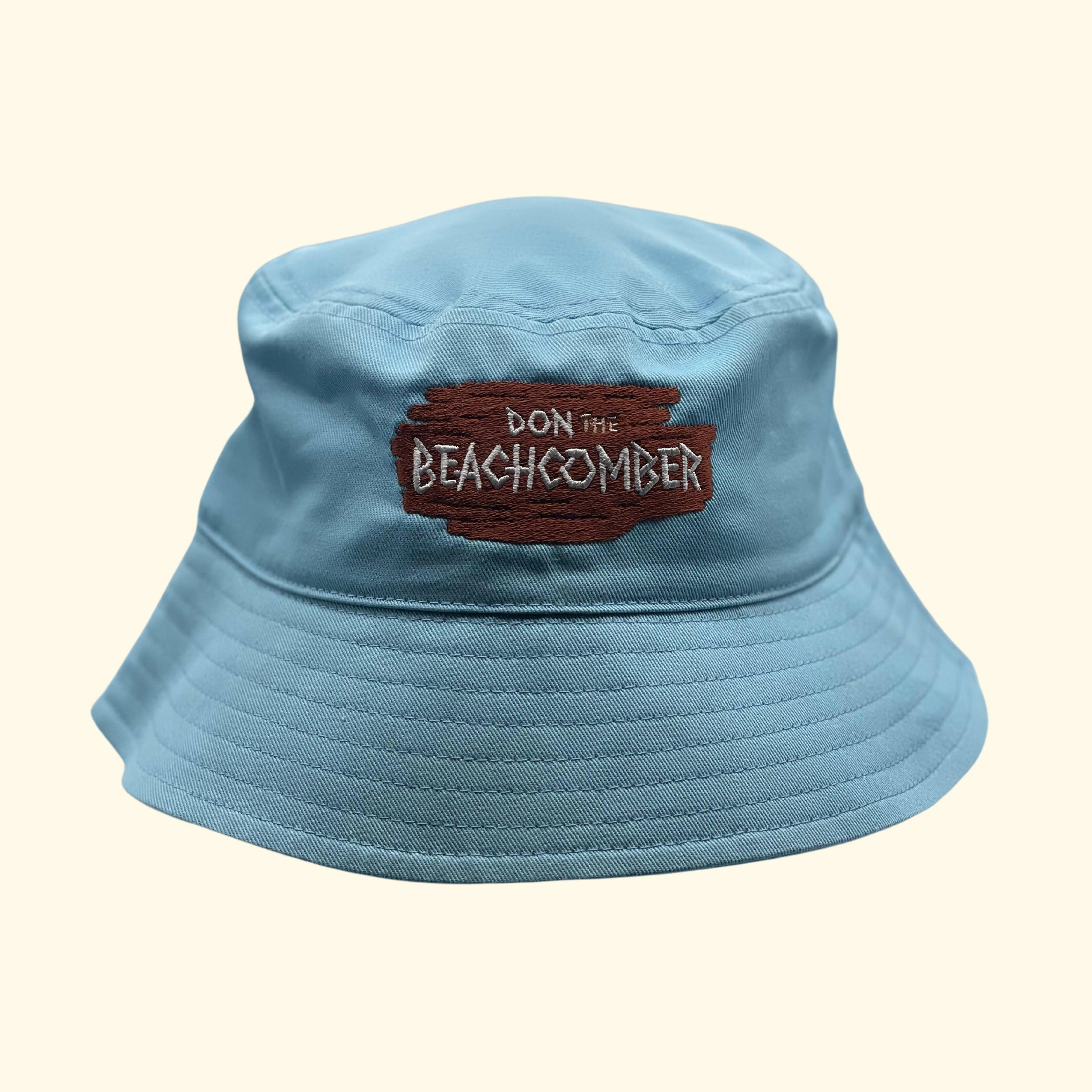 Unisex Don the Beachcomber Embroidered Logo Light Blue Bucket Hat