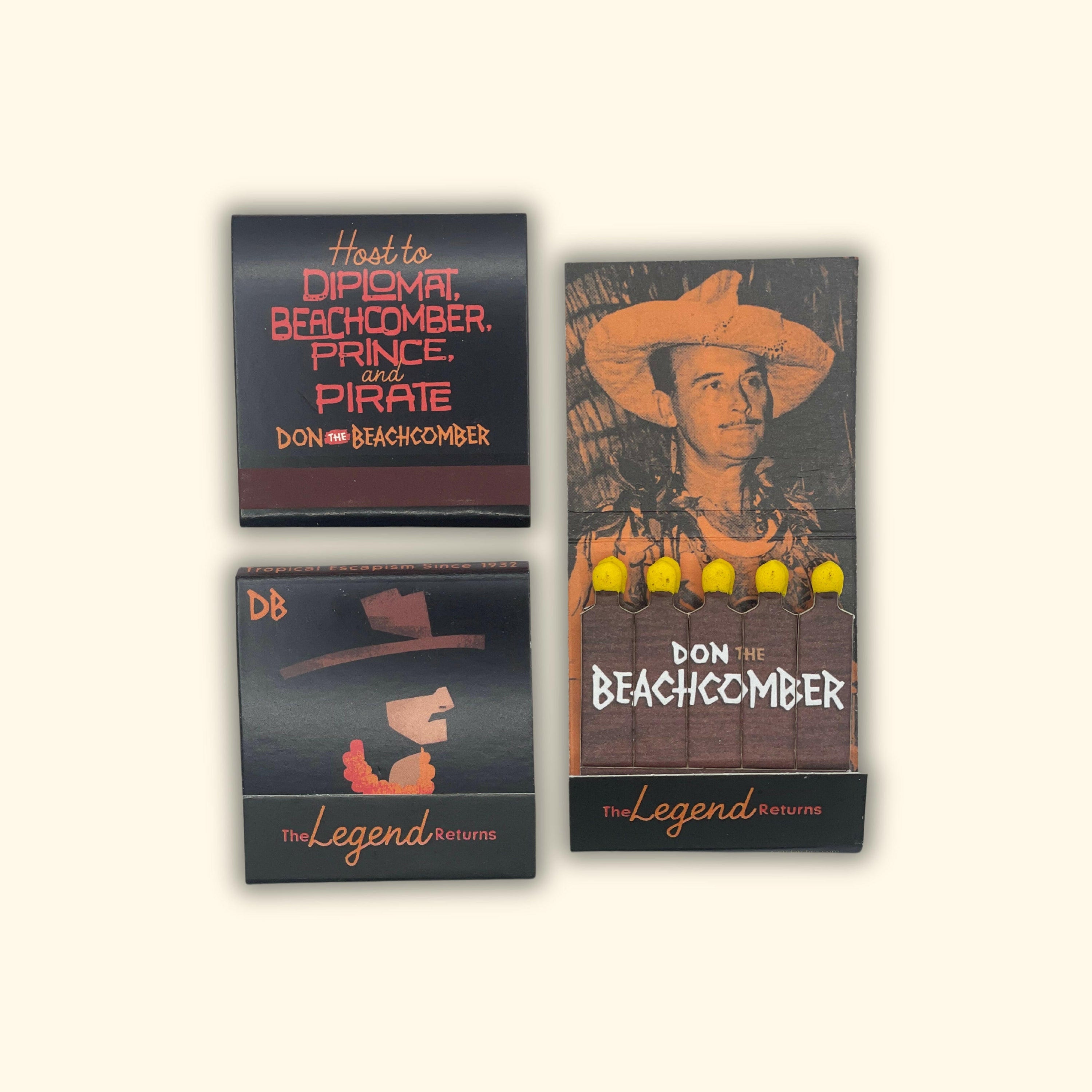 Collectible Don the Beachcomber Matchbook Set of Four