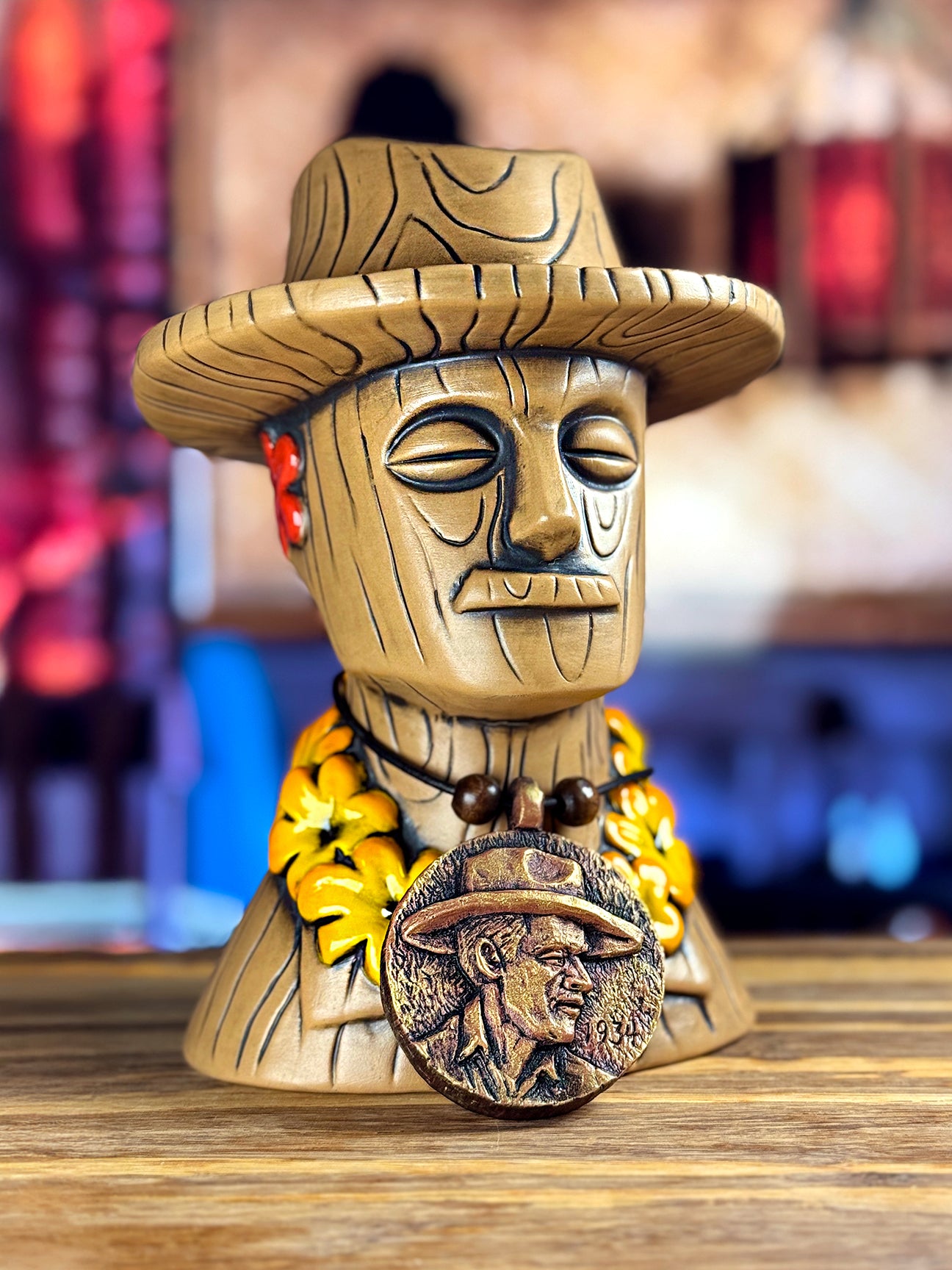 Wooden Donn Tiki Mug & DTB Pendant Bundle