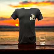 Tiki Docks - Collage, Mosaic Unisex Tee Shirt in Black