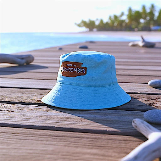 Don the Beachcomber Logo Bucket Hat In Baby Blue