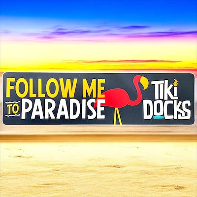 Follow Me To Paradise Bumper Sticker