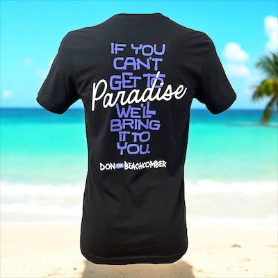 Greetings From Paradise Black Tee Shirt