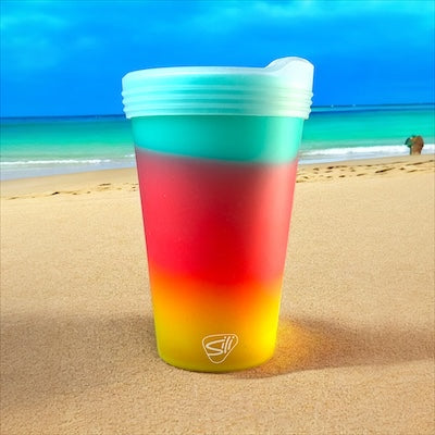 Silipint Silicone 16 oz Aurora Pint Glass w/Lid