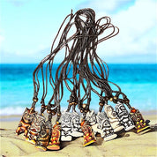 Traditional Polynesian Handcrafted Bone and Resin Tiki Adjustable Necklace