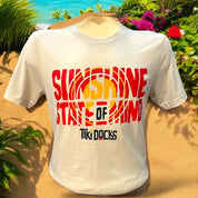 Tiki Docks - Sunshine State of Mind, Unisex Tee Shirt Cream