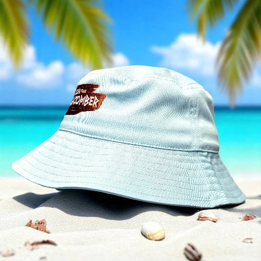 Don the Beachcomber Logo Bucket Hat In Baby Blue