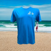 Tiki Docks - Aloha Shaka Unisex Tee Shirt in Blue