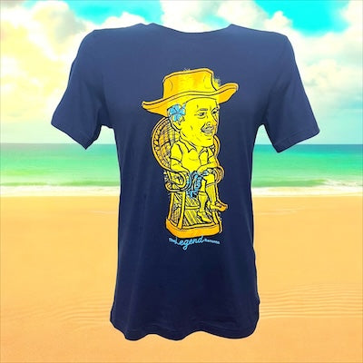 Eekum Bookum's The Legend Returns Mug Navy Blue Tee