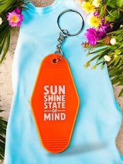 Vintage Style Hotel Key Chain - Orange