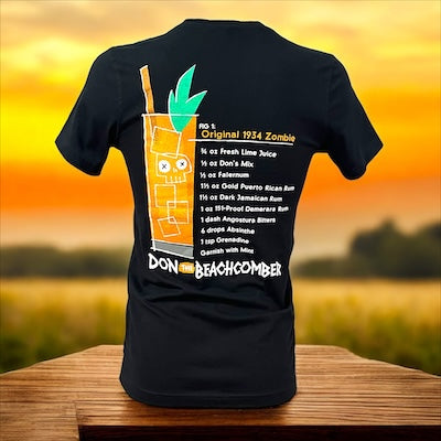 1934 Zombie Recipe Black Tee