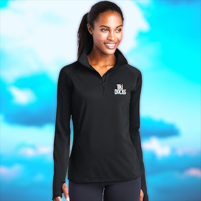 Ladies Sport Tek Wick Stretch 1/2 Zip Pullover